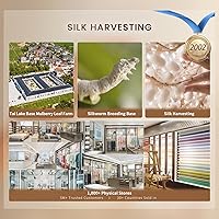 Vista 8 de THXSILK 1 sábana encimera de seda, 100% 6A+, seda de morera pura, ultra suave, duradera, refrescante, transpirable (individual, negro)