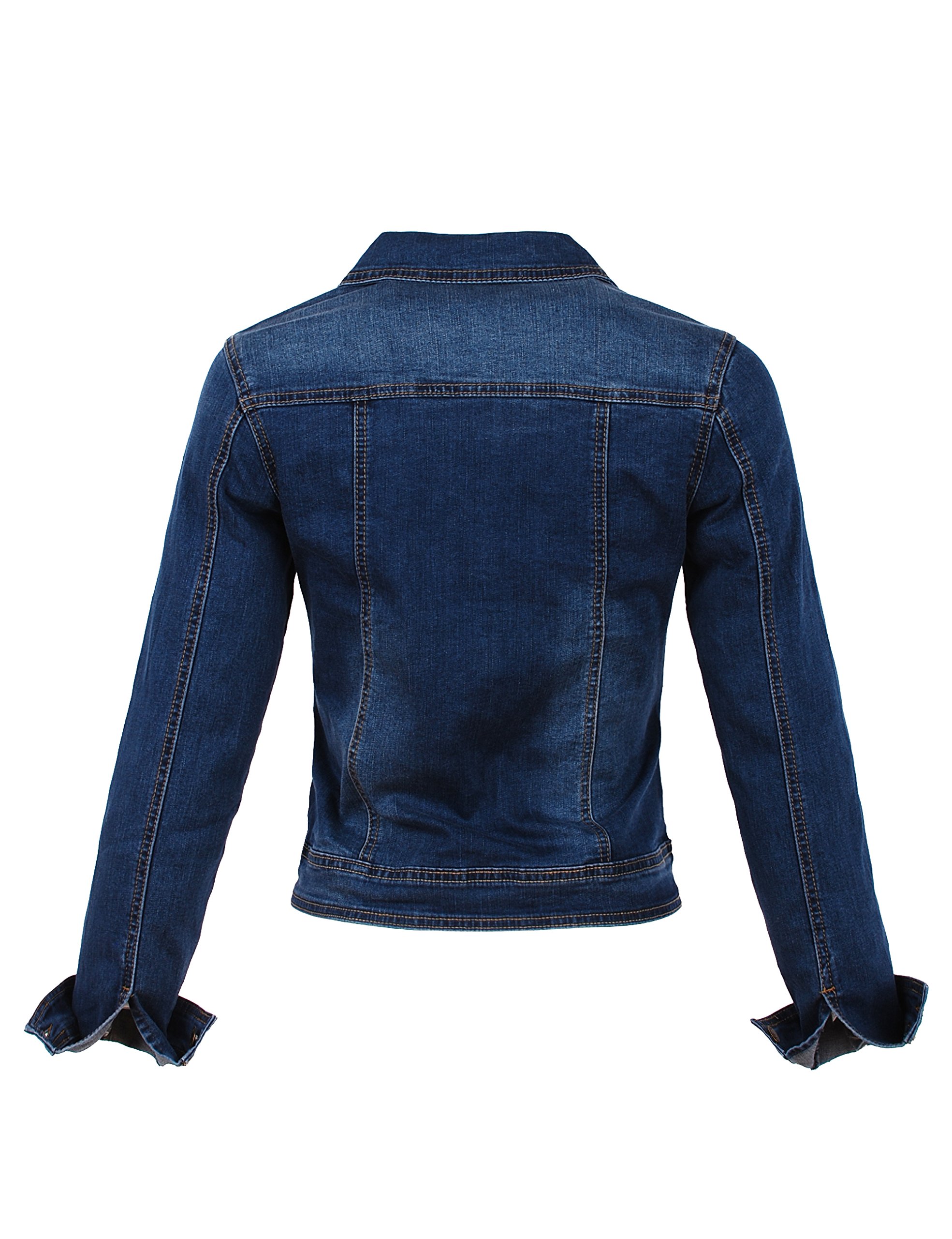 Fraternel Veste Blouson en Jean pour Femme