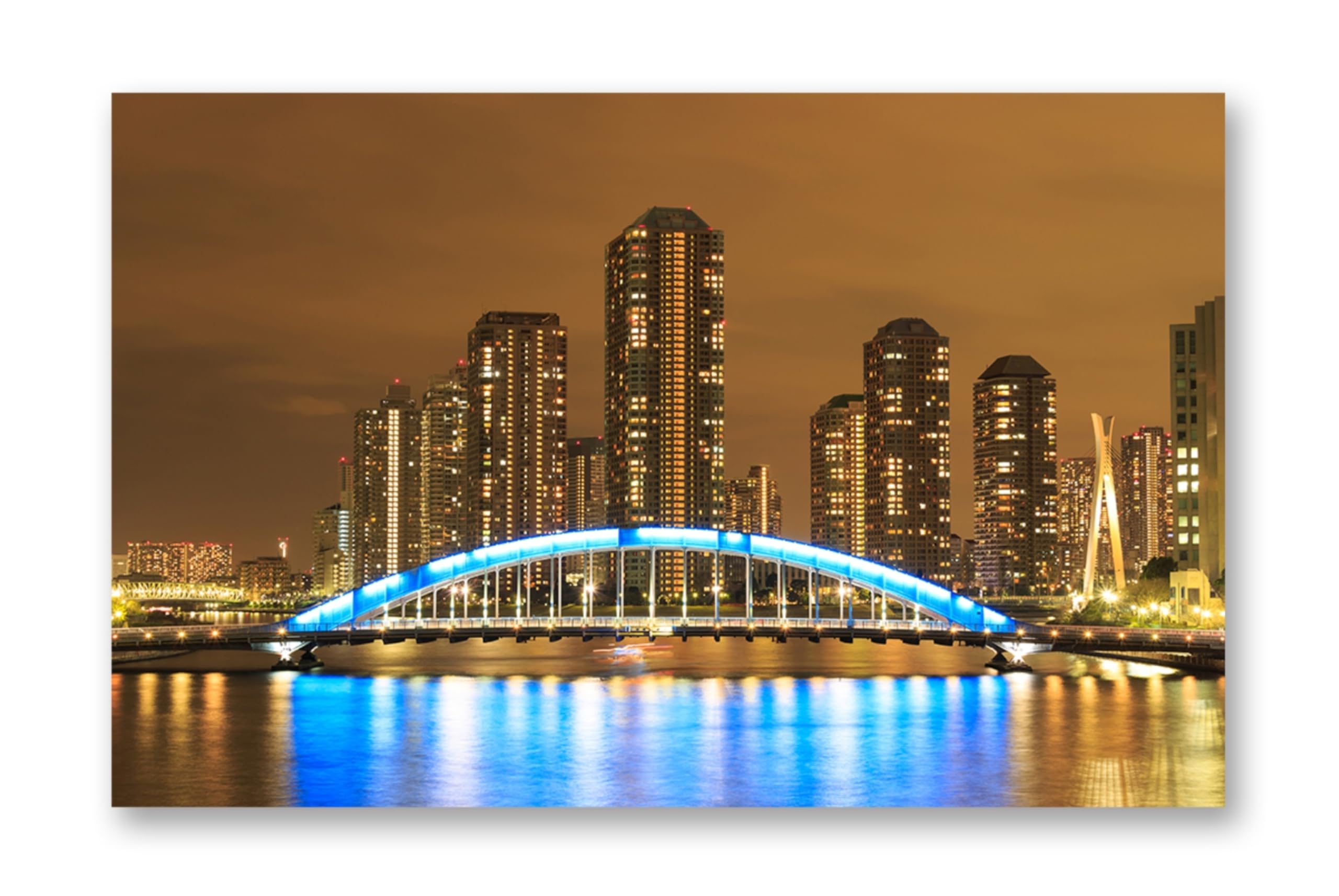 TRUECANVAS Eitai Bridge, Canvas Wall Paintings for Home Decor | Bedroom, Living Room, Kitchen and Gallery Wall Decoration | HD Print Canvas | Wall Art Painting, Size 16 x 24 inch