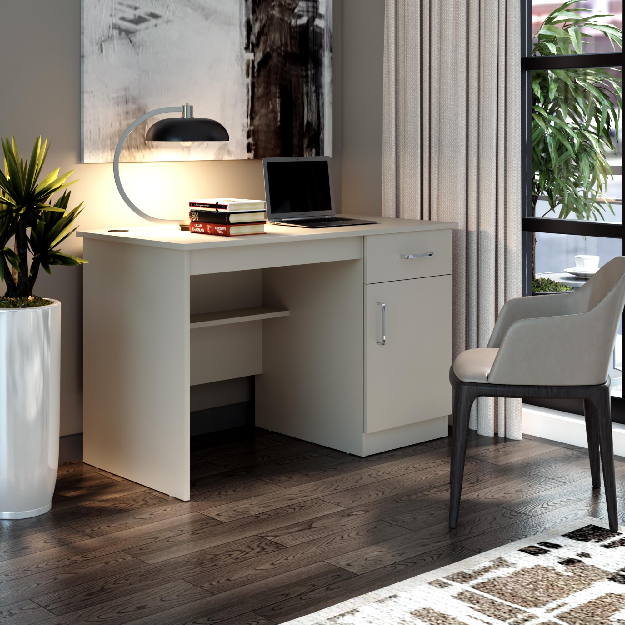 Wakefit Study Table | 1 Yr Warranty | Study Table with Book Shelf, Computer Table for Home Pc, Office Table for Home, Free Installation from Brand, Modern Wobble-Free & Durable Design (Athena - PG)-image-15