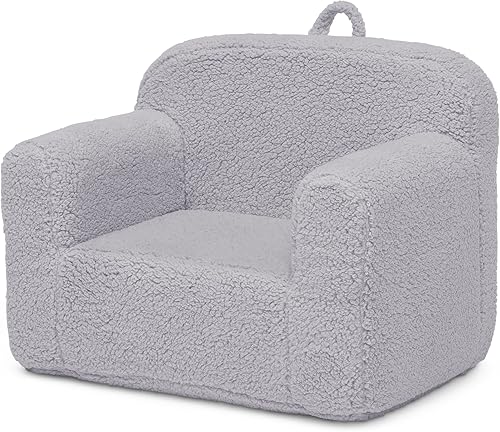 Miniatura 17 de Delta Children Sherpa Cozee Chair - Silla de espuma para niños a partir de 18 meses, color azul polvo Azul polvoriento,Crema,Rosa