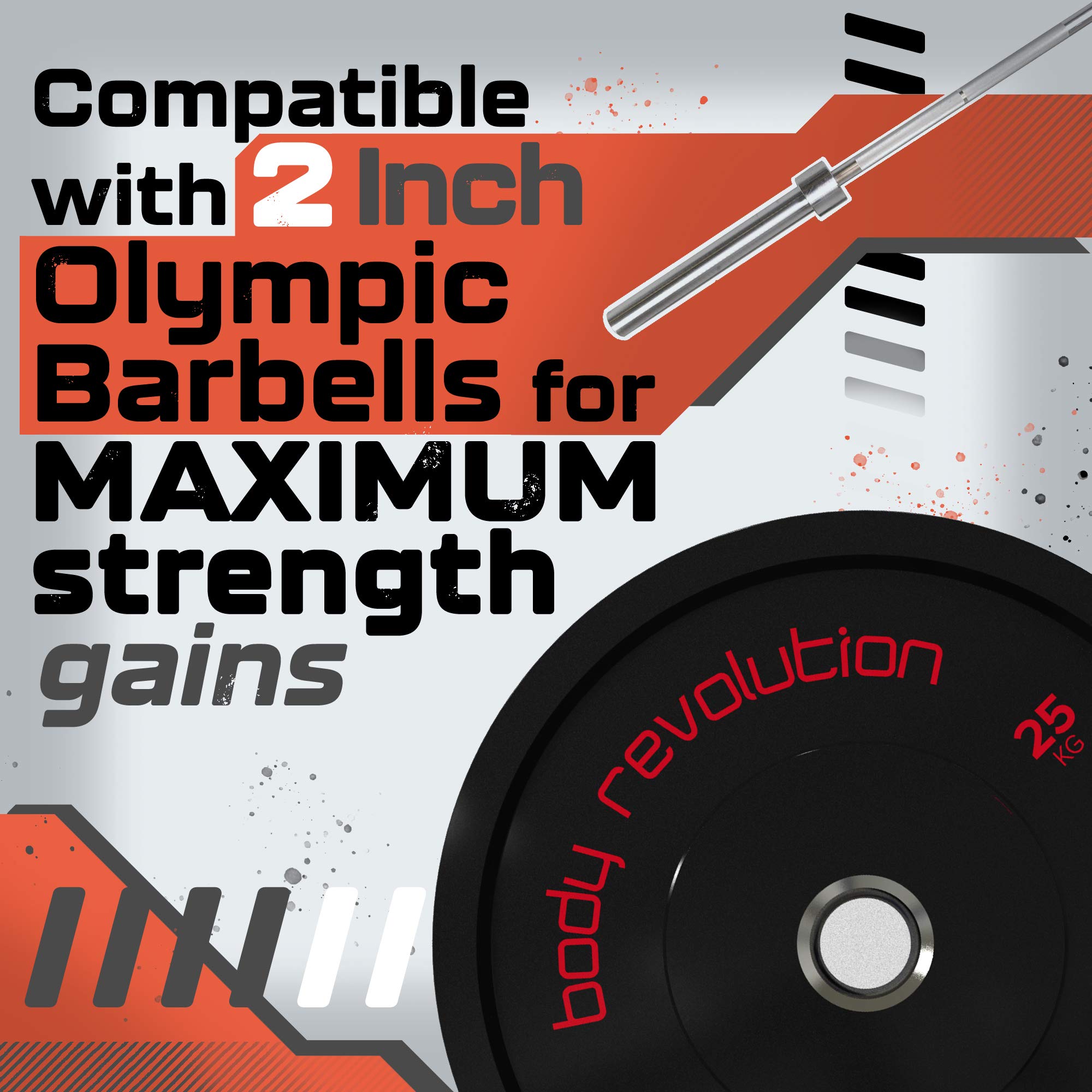 Buy Body Revolution Olympic Bumper Plates Rubber Coated Barbell