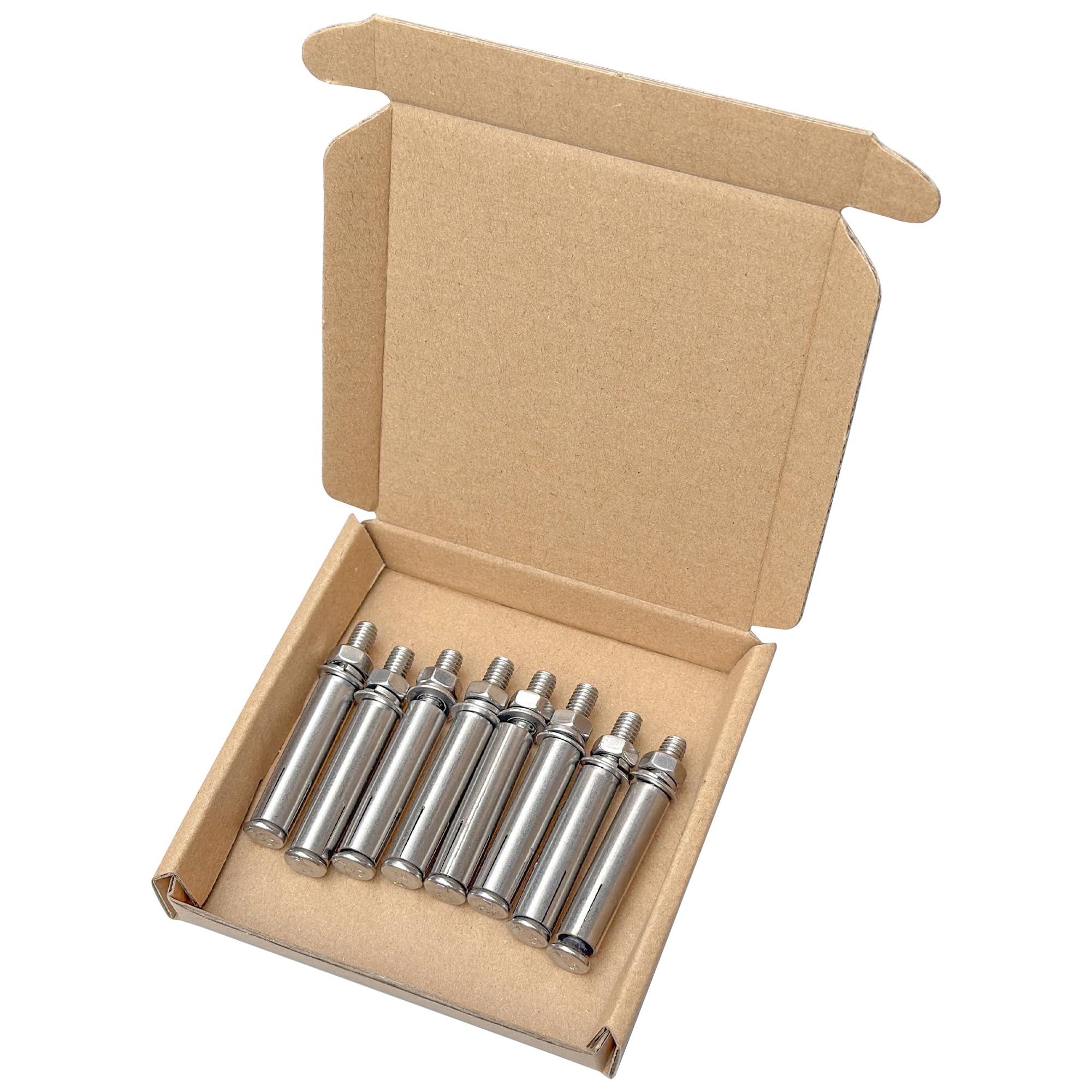 8 PCS 304 Stainless Steel Expansion Bolts - Heavy-Duty Wall and Floor Anchors for Concrete and Brick (M6 × 60mm) - Image 4