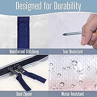 Vista 3 de VENO - Paquete de mudanzas, cajas de almacenamiento para embalaje universitario con tapas alternativas, para dormitorio, extragrande, asas