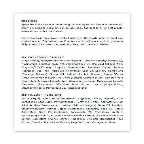 Miniatura 6 de Tree of Life - Suero de retinol y suero de árbol de té para la cara, suero para el cuidado de la piel para iluminar las manchas oscuras, suavizar