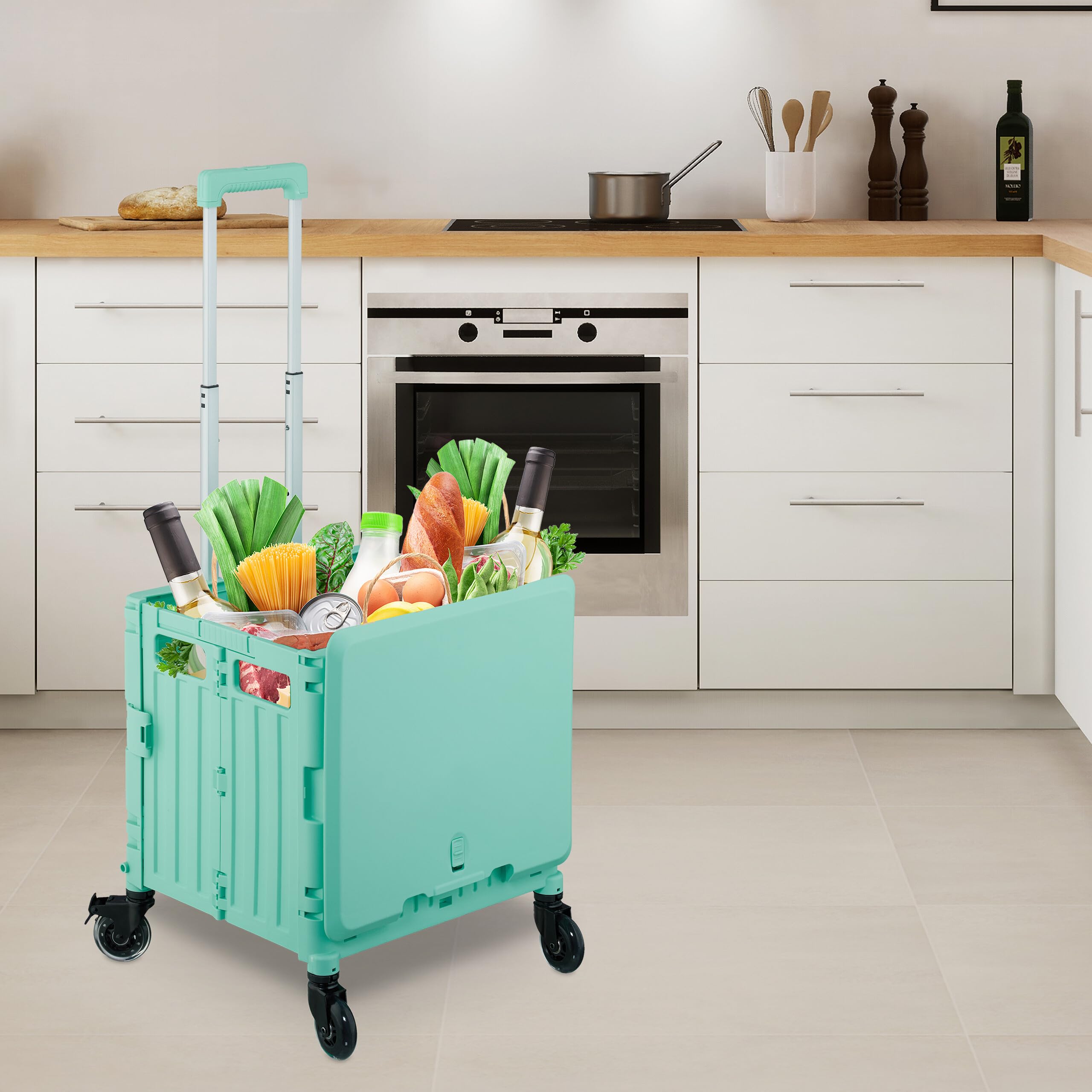 Relaxdays Carrello Per Spesa Pieghevole, 35 Kg Max., Manico Telescopico Relaxdays Carrello Per Spesa Pieghevole, 35 Kg Max., Manico Telescopico