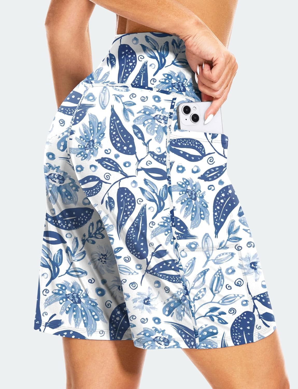 Blouty Women's 9" Bermuda Long Shorts with Pockets High Waisted Knee Length Shorts for Women Workout Athletic Casual - Image 5