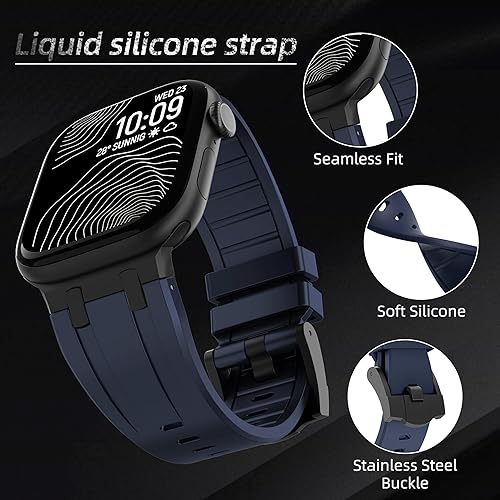 Miniatura 2 de Raycarrey AP - Correas deportivas de lujo para Apple Watch Band Ultra 3/2/1 1.929 in 1.811 in 1.772 in 1.732 in 1.654 in 1.614 in 1.575 in 1.496 in