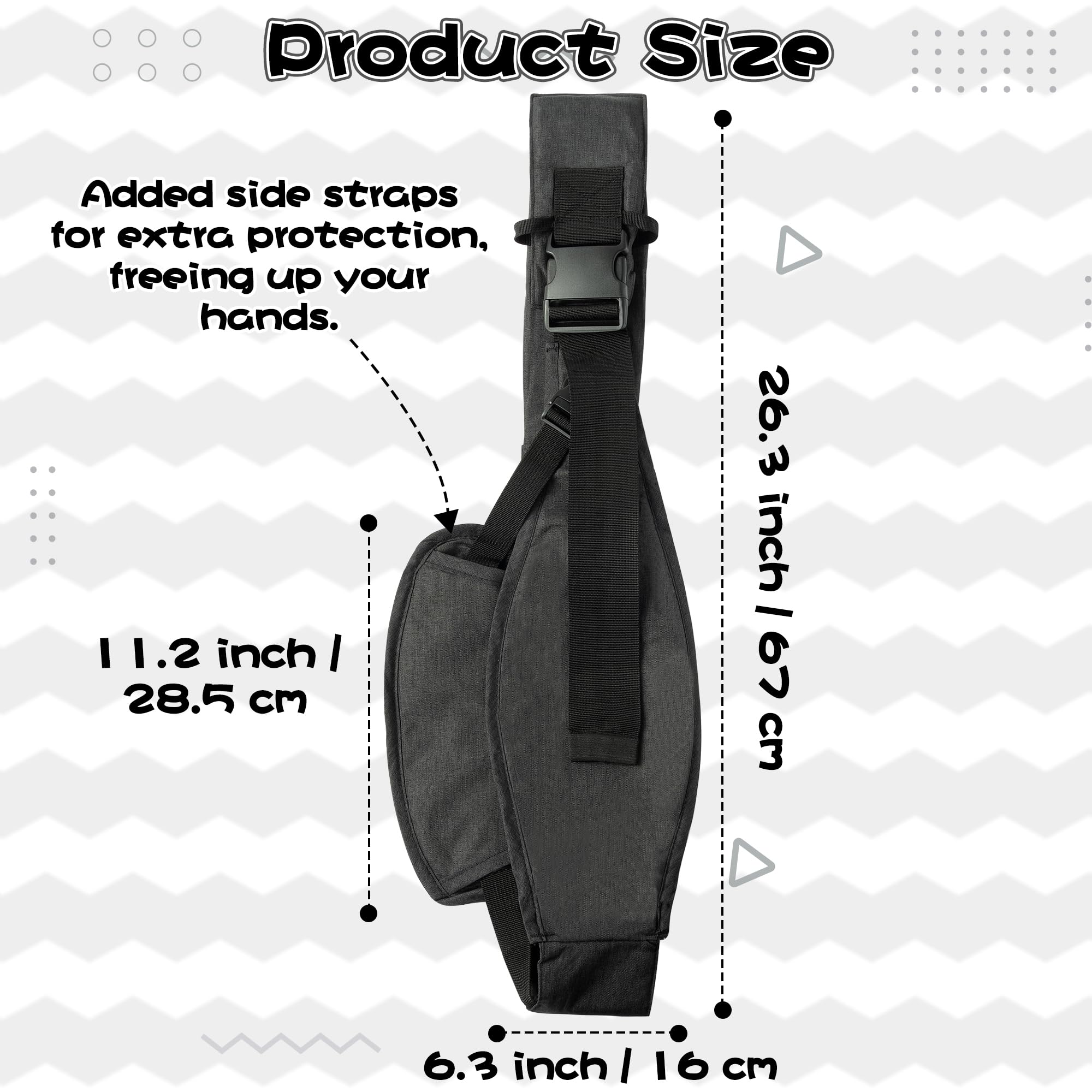 GoaePode Baby Carrier with Side Support Straps, Hands Free Adjustable Toddler Sling Carrier - Image 2