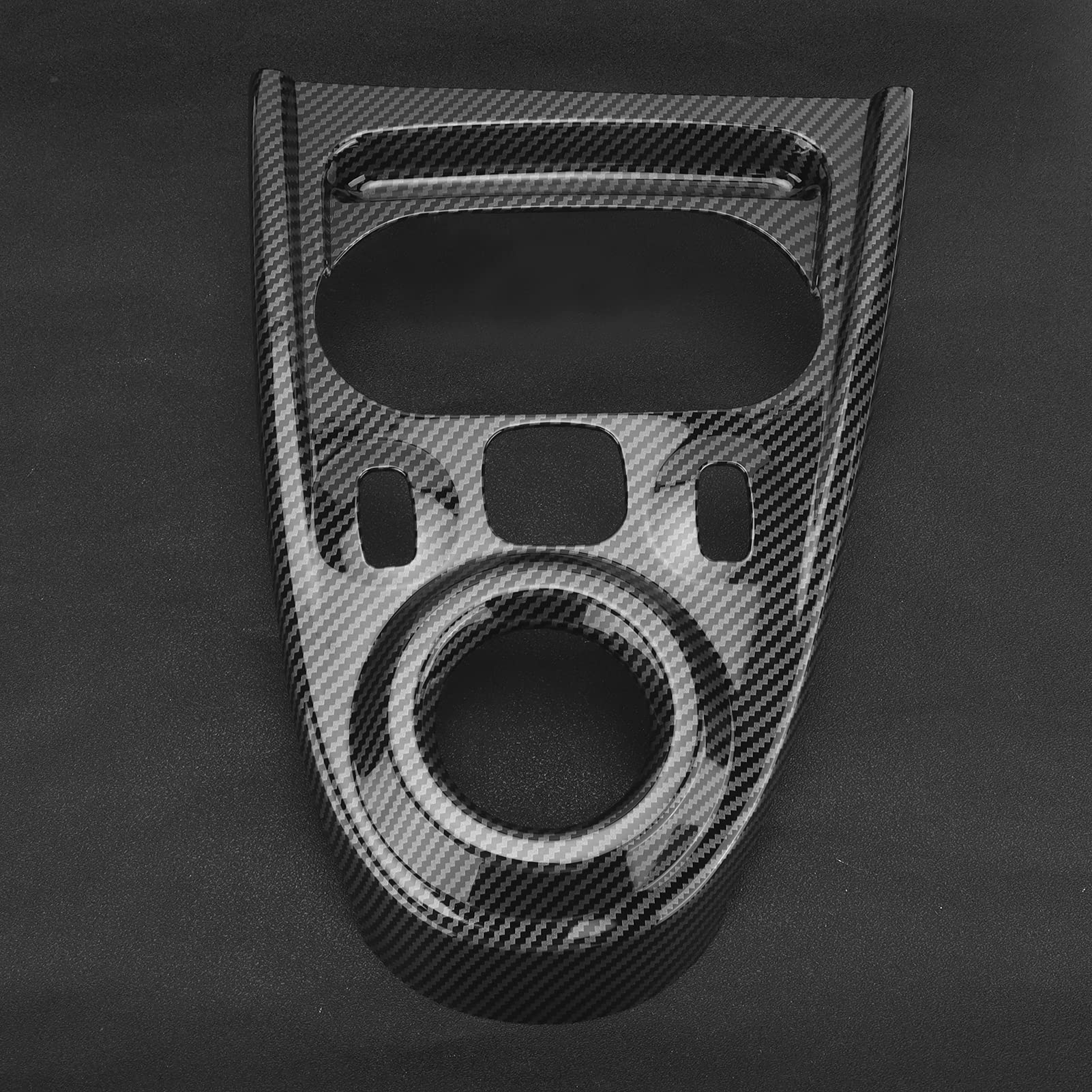 Fydun Copertura Pannello Cambio, Stile in Fibra di Carbonio Guida a Sinistra Decorazione del Pannello del Cambio Accessori Interni Auto per Smart Fortwo/Forfour 453 2015-2021
