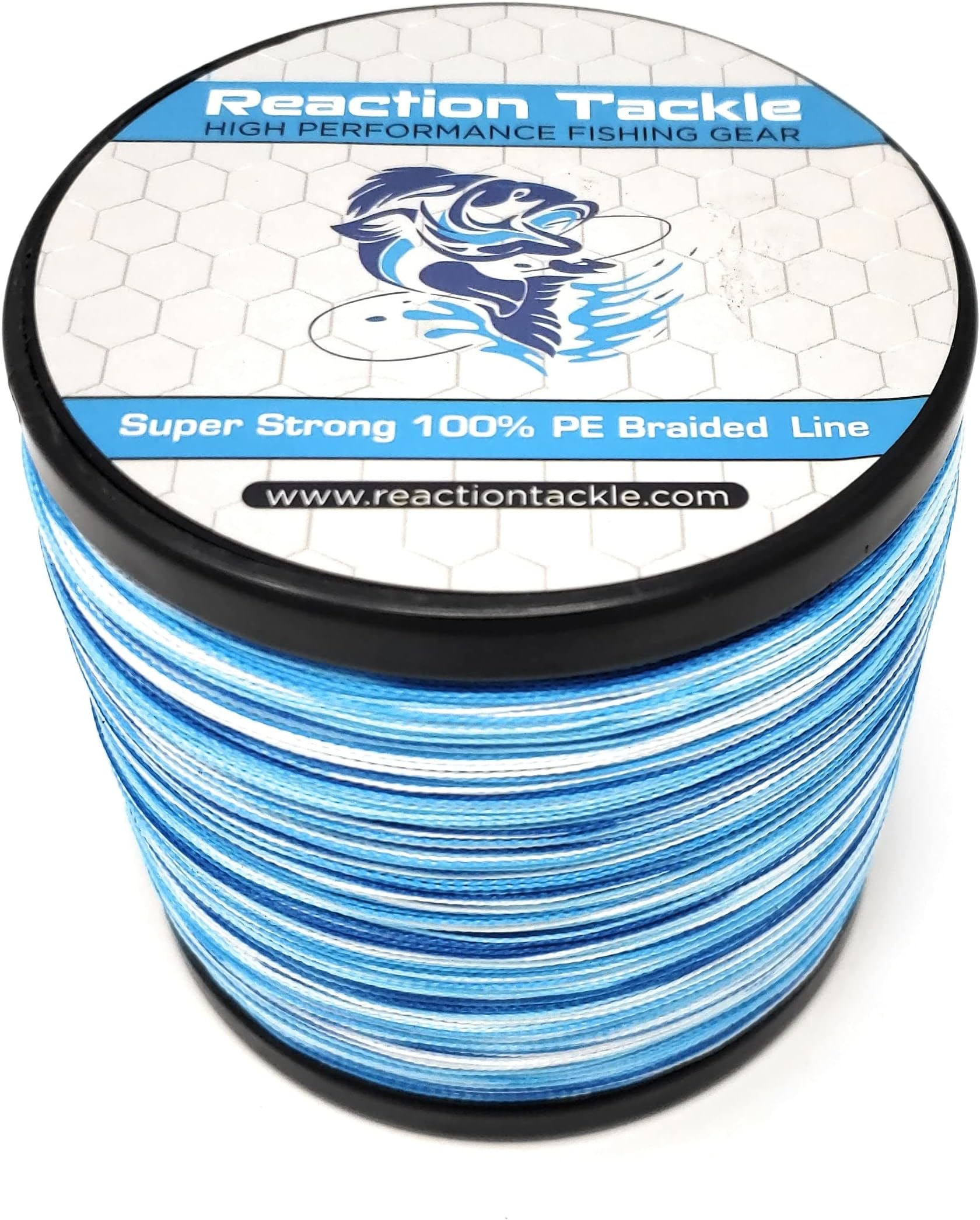 Reaction Tackle Braided Fishing Line - Pro Grade Power Performance for Saltwater or Freshwater - Colored Diamond Braid for Extra Visibility