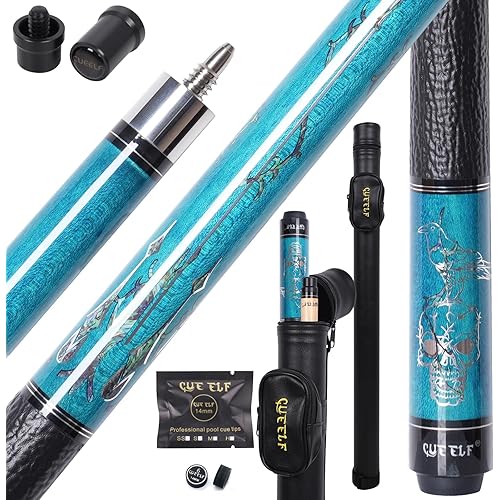 Pool Cue Stick 100% Canadian Maple Wood Pool Cue 13mm Tip Billiard cue Stick 19.5-21oz Pool Sticks Suitable for Bars,Club,Pool Table Sports