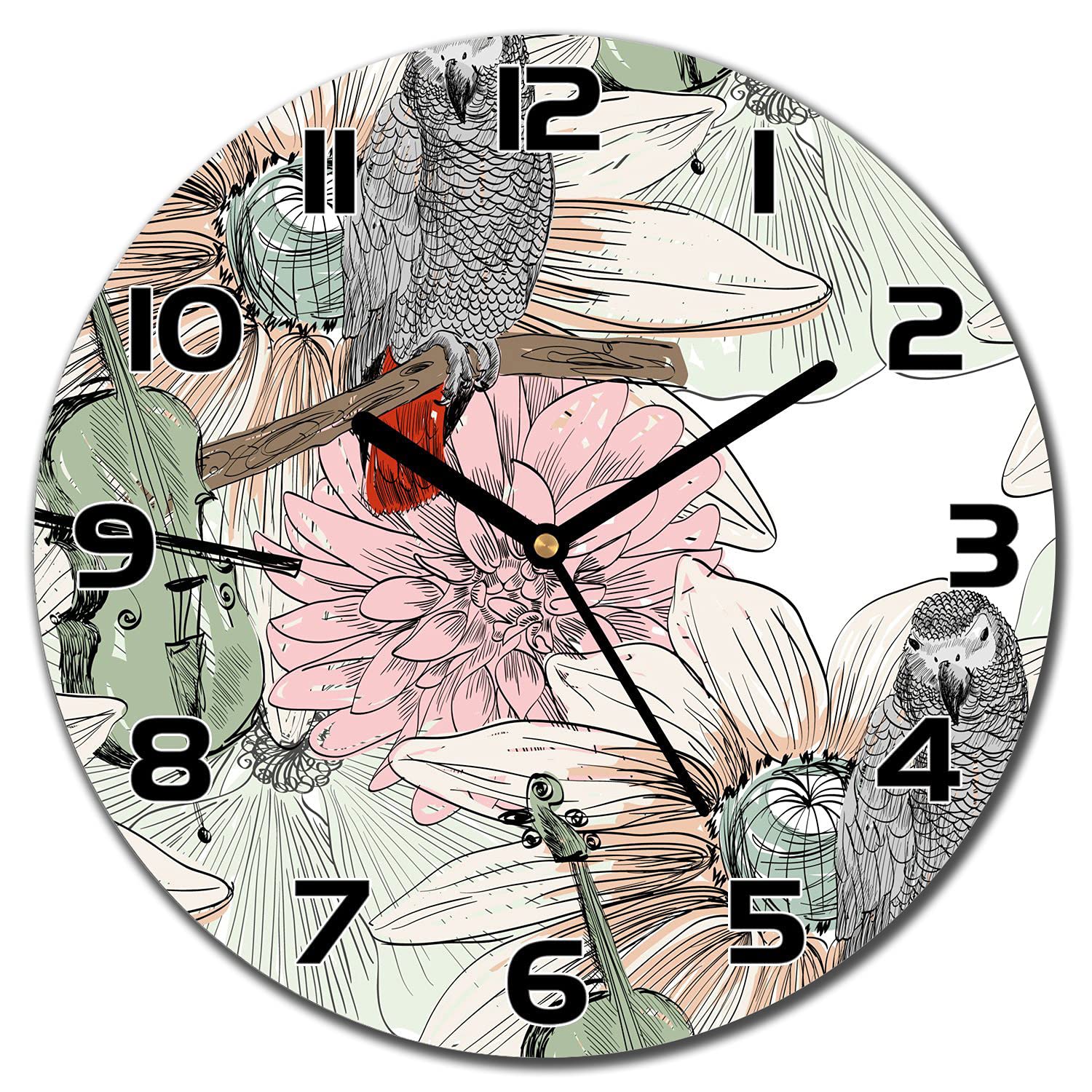 Horloge en verre de sécurité de 30 cm pendule murale haut de gamme Coloray