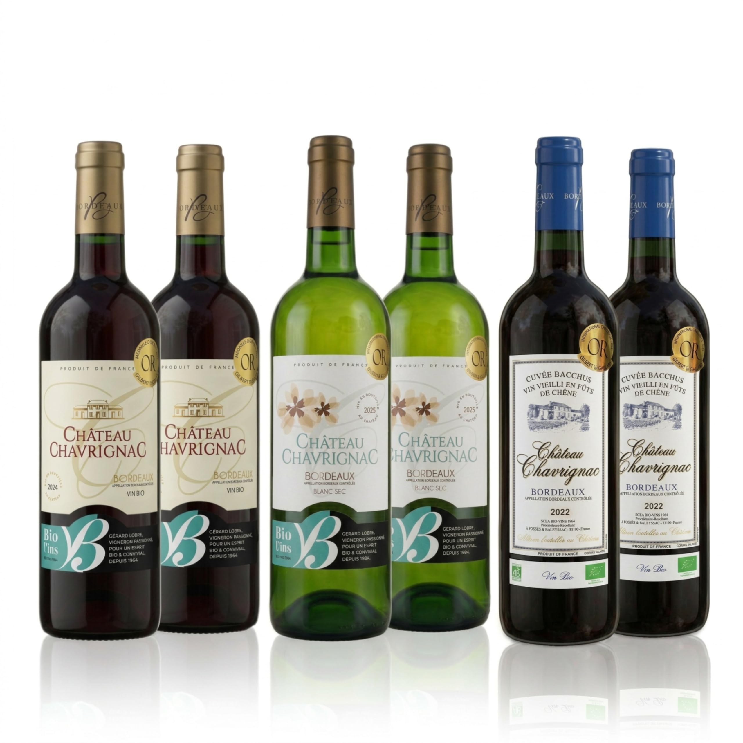 Château Chavrignac | Coffret Prestige 6 Vins Bordeaux Bio | Médaillés Or