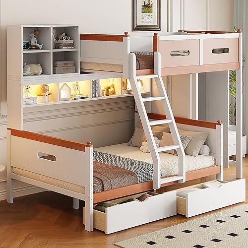 Miniatura 218 de Versatility - Litera individual sobre individual con escritorio y armario integrados, cama alta de madera maciza y plataforma independiente con