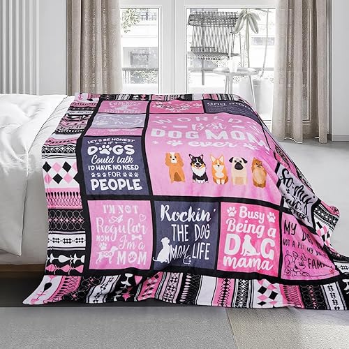 Miniatura 2 de standhustle Regalos para mamá de perro para mujeres, regalo de cumpleaños para perro, mamá, el mejor perro del mundo, 50 x 60 pulgadas, manta