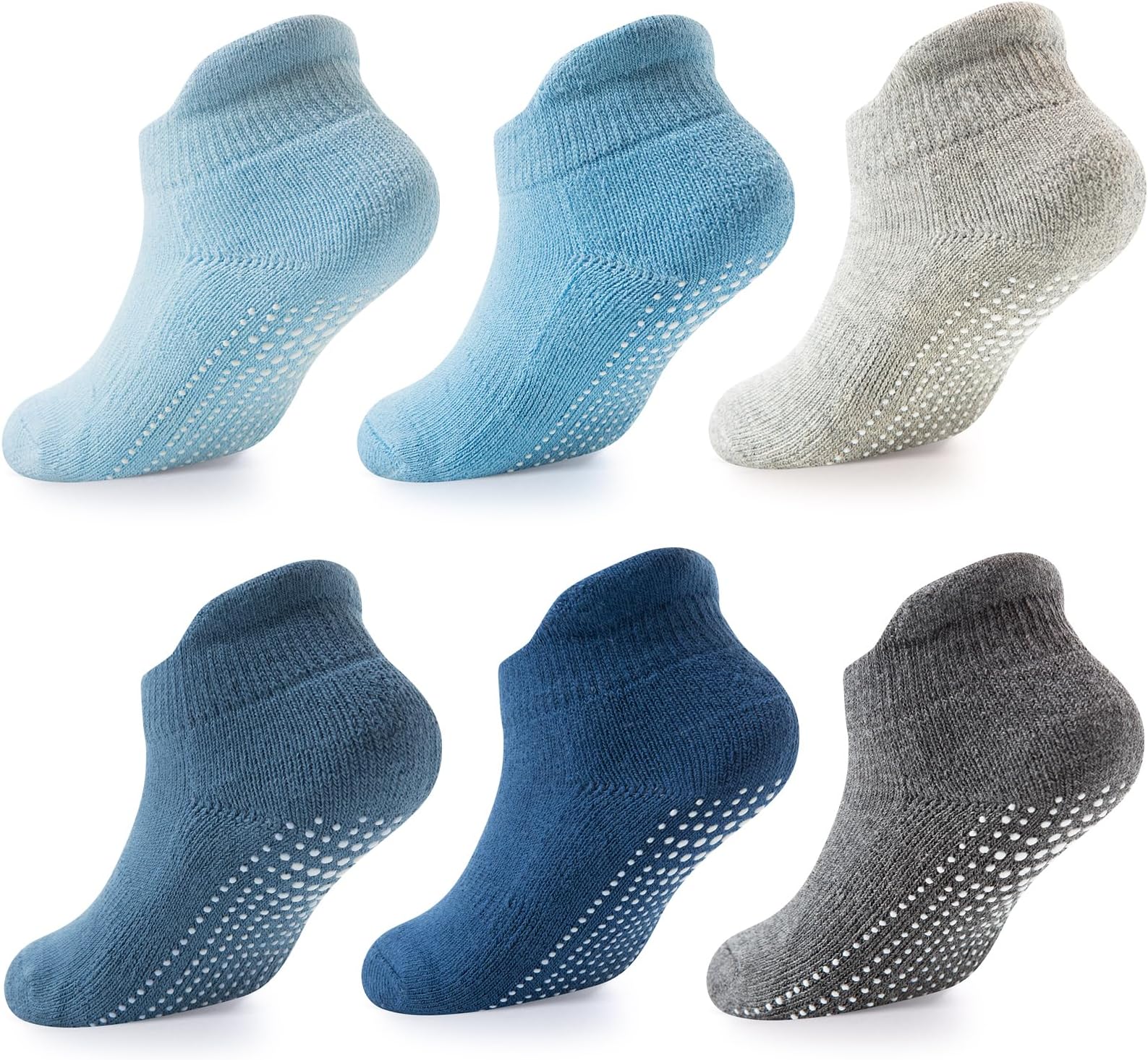 LA ACTIVE Non Slip Grip Ankle Boys and Girls Socks with Non Skid for Babies Toddlers and Kids Back to School 0-10 Years