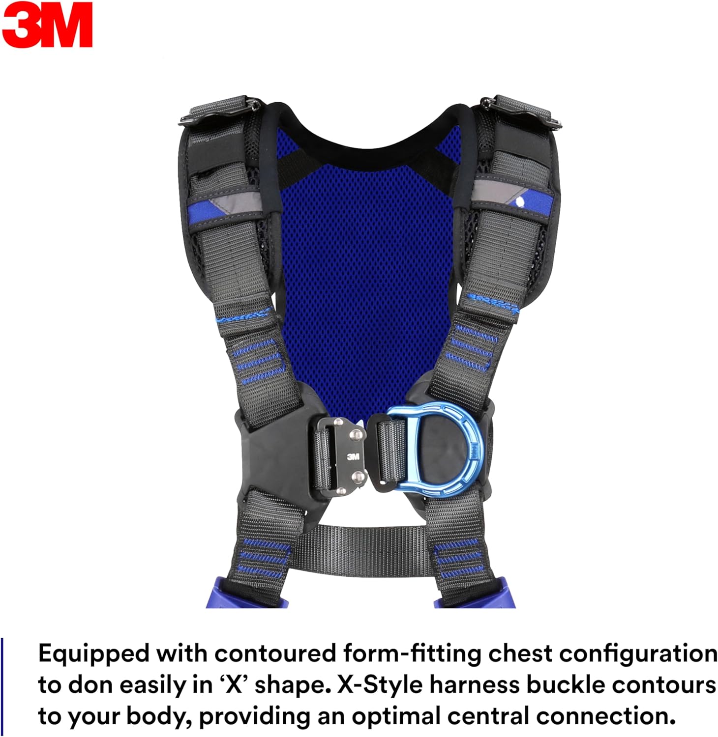3M DBI-SALA ExoFit X300 X-Style Climbing Vest Safety Harness with Back Padding, Quick Connect Chest and Leg Buckles, Back and Front D-Rings, Confined Space, Rigging, Climbing, Positioning,Medium/Large