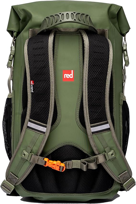 Red Original Adventure Backpack Rucksack - 100% Waterproof, Watertight Roll-top Closure, 100% Recycled Fabric, Highly Durable, Ergonomic, Spacious 30L (Olive)