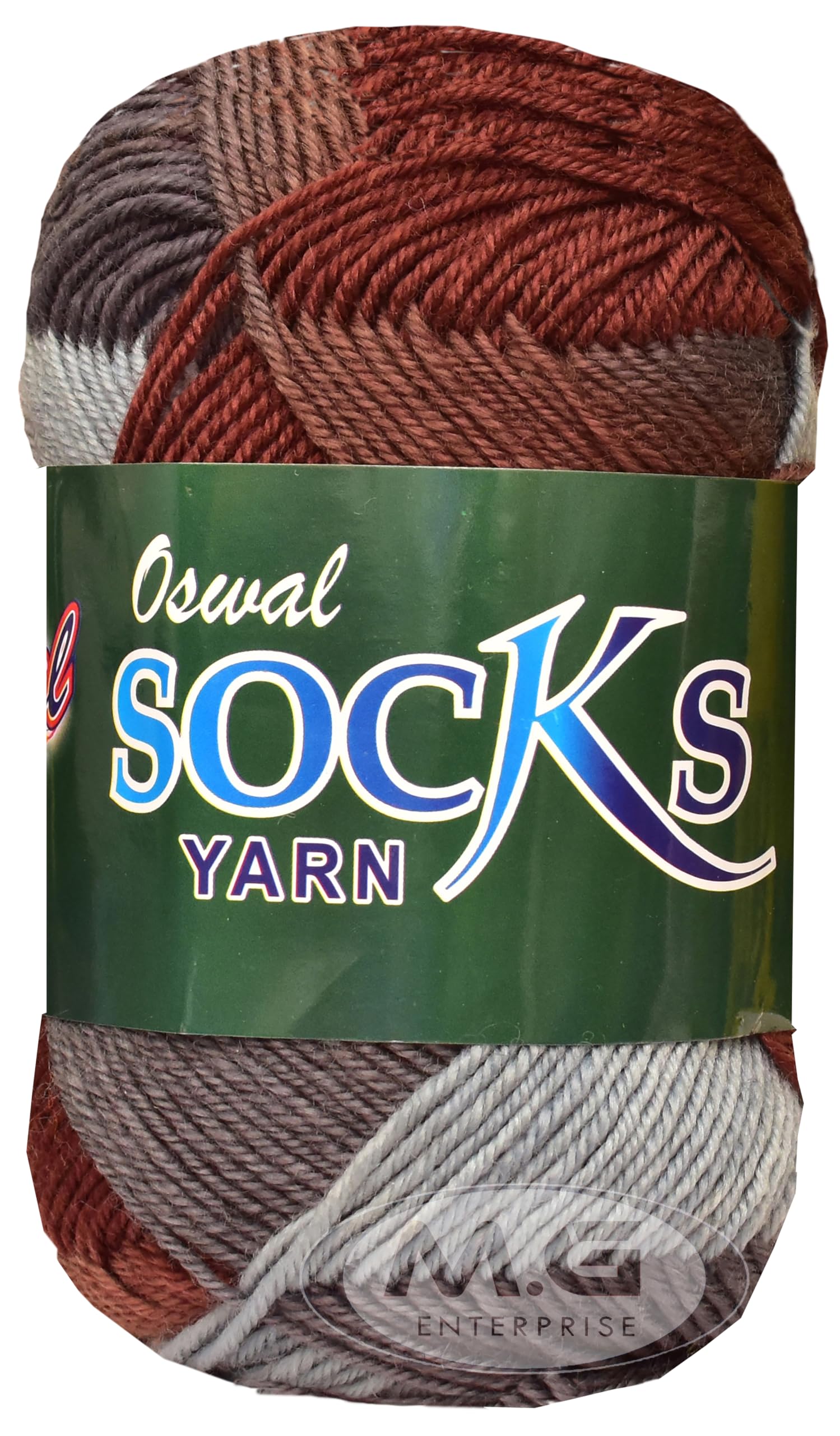 M.G ENTERPRISE Premium Socks high Strength Nylon Yarn Suitable for Socks, Accessories, and Home Decor. Mud Grey 200 GMS-HL Art-AIBA