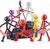Set de 6 figuras de acción novedosas de palo T13 | Fácil ensamblaje, crea animación stop-motion, figura de palo viene con armas para regalos de cumpleaños y fiestas 1
