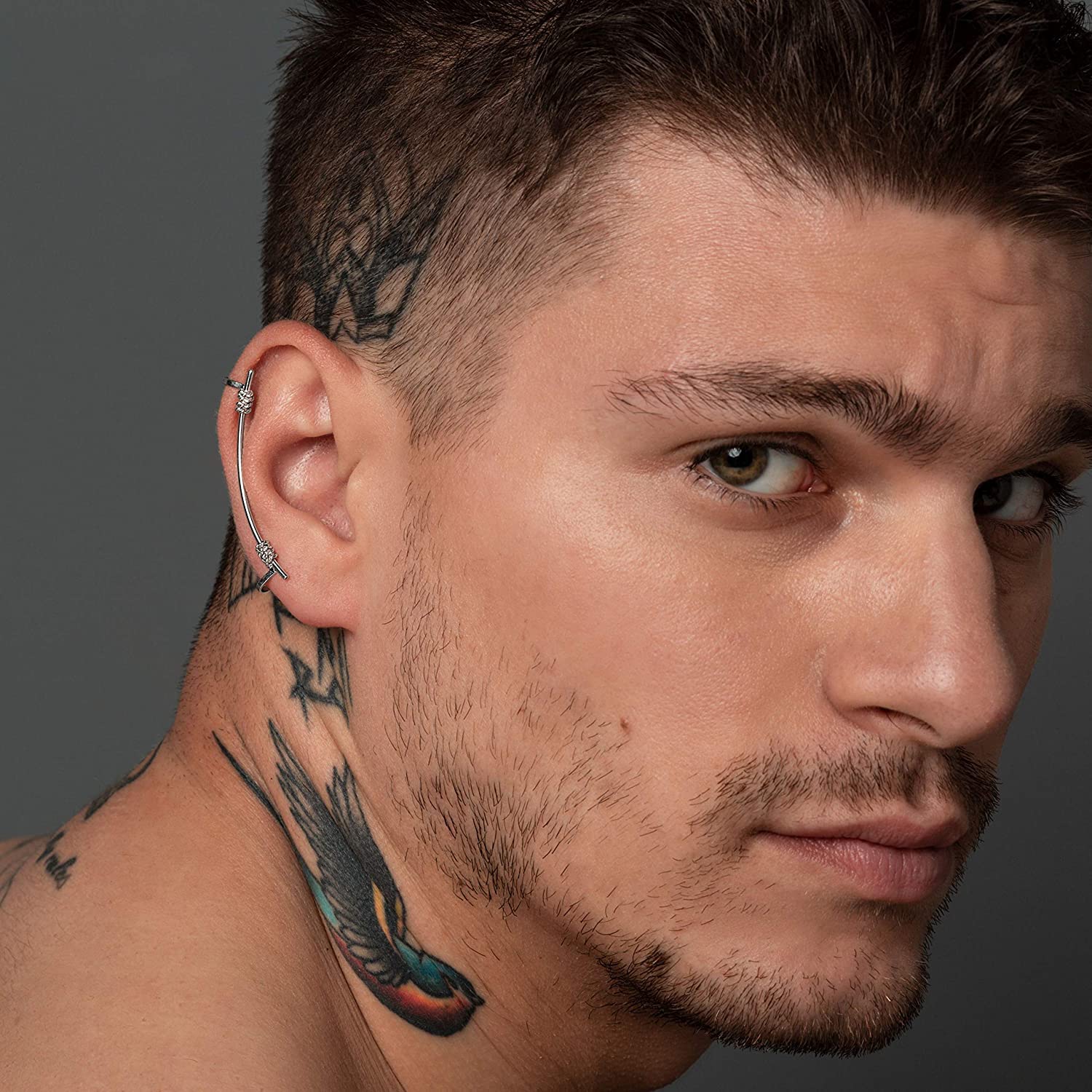 Pendientes de plata esterlina para hombres pendientes para hombres pendientes para hombres regalo para hombres regalo para novios regalo de cumpleaños joyería para hombres marido punk