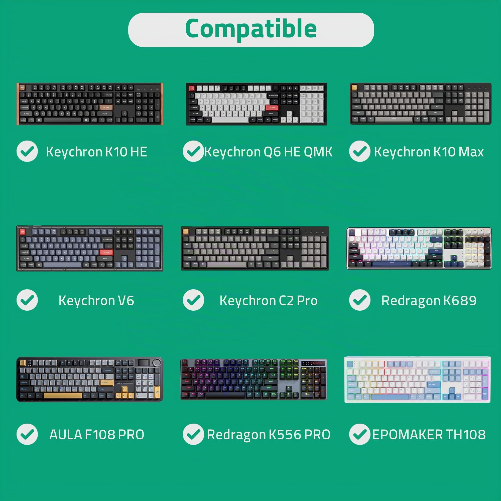 Geekria Coque rigide pour clavier complet, compatible avec Keychron K10 HE /K10 Max/Q6 HE/V6, Redragon K668/K689/K556 PRO, AULA F108 PRO, sac de transport pour clavier d'ordinateur 104 touches
