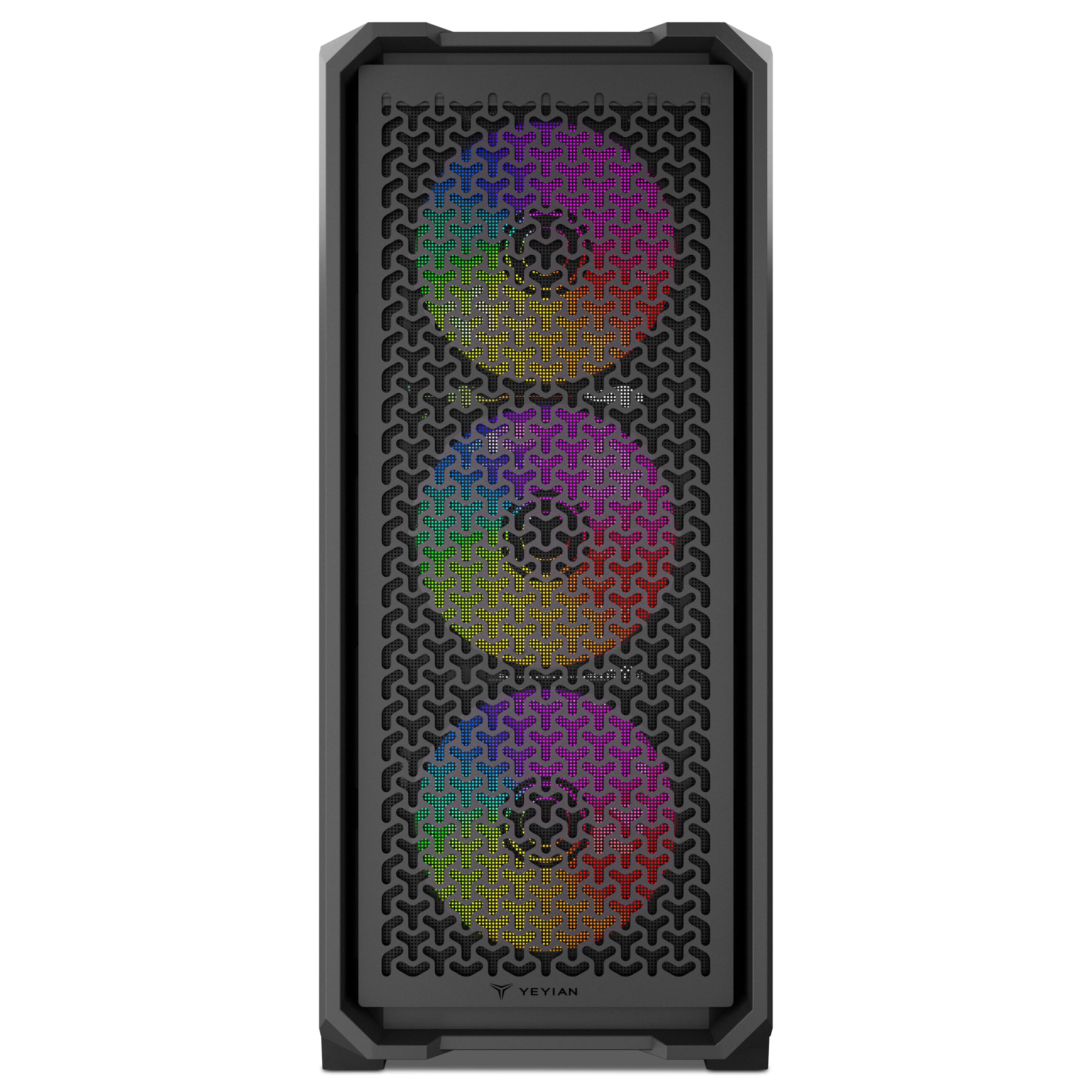 Caja PC Gaming ATX Yeyian Vault – Torre ATX, Panel Cristal Templado, 4 Ventiladores Incluidos, Soporte GPU 320 mm y Radiador 360 mm – Negro