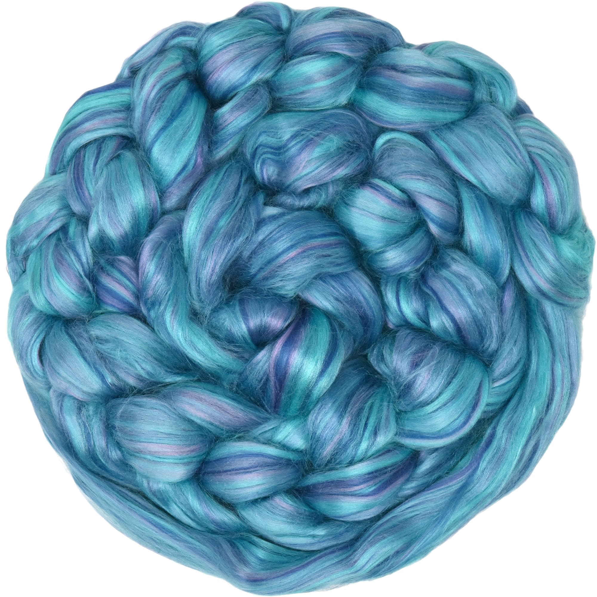 Combed Top Roving. Exotic Designer Blend, Glacier Bay