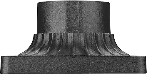 Miniatura 4 de Soporte de base de poste para exteriores, adaptador de luz de poste de 3 pulgadas, base de muelle al aire libre en acabado negro para patio de