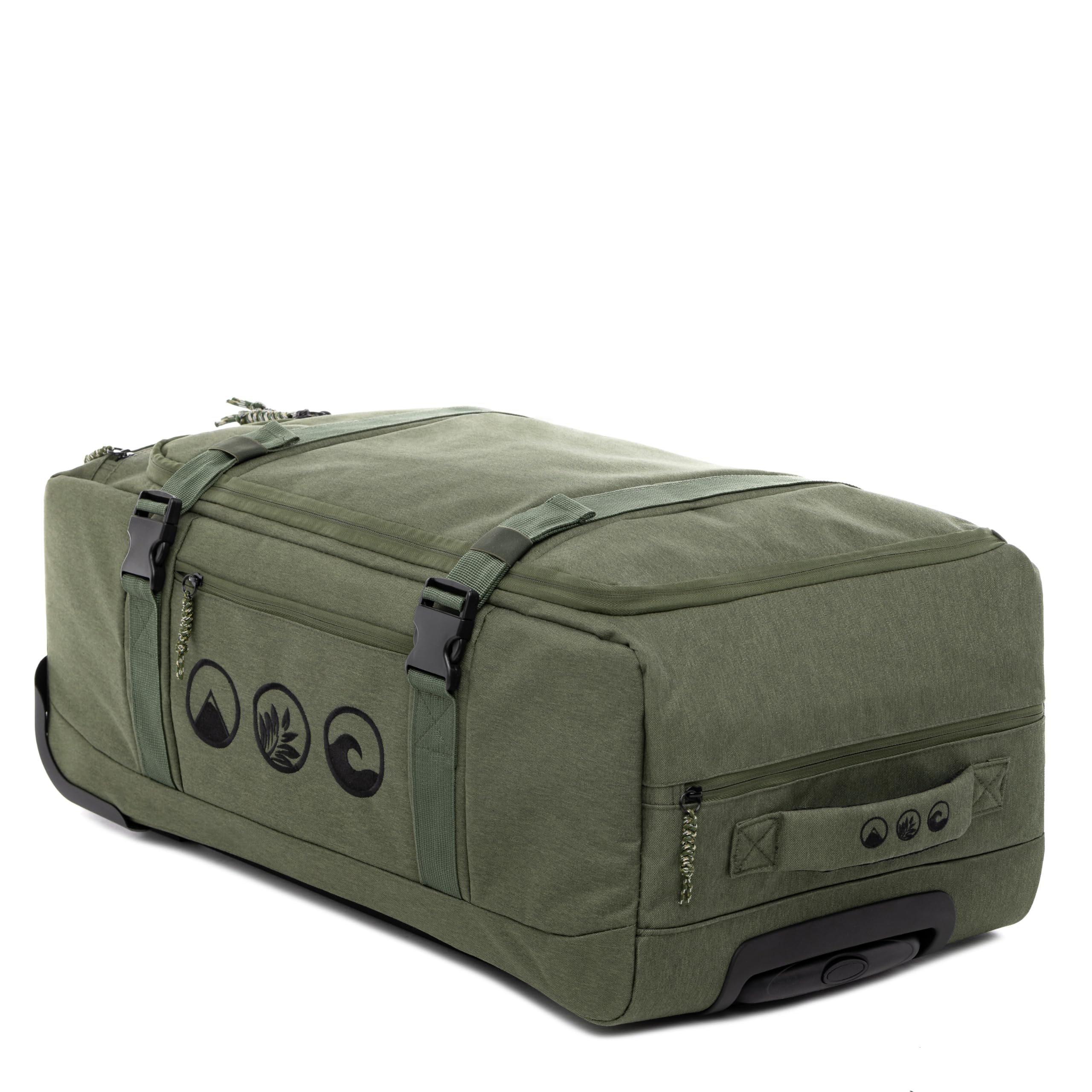 SONS OF ALOHA trolley da viaggio con ruote MAKAI - Pratica borsa da viaggio per vacanze e viaggi 68 cm, verde