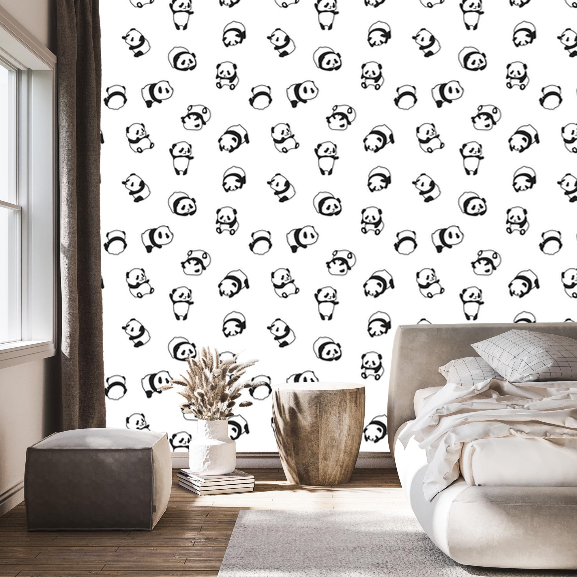 Vliestapete Schöne Pandas 50 x 1000 cm