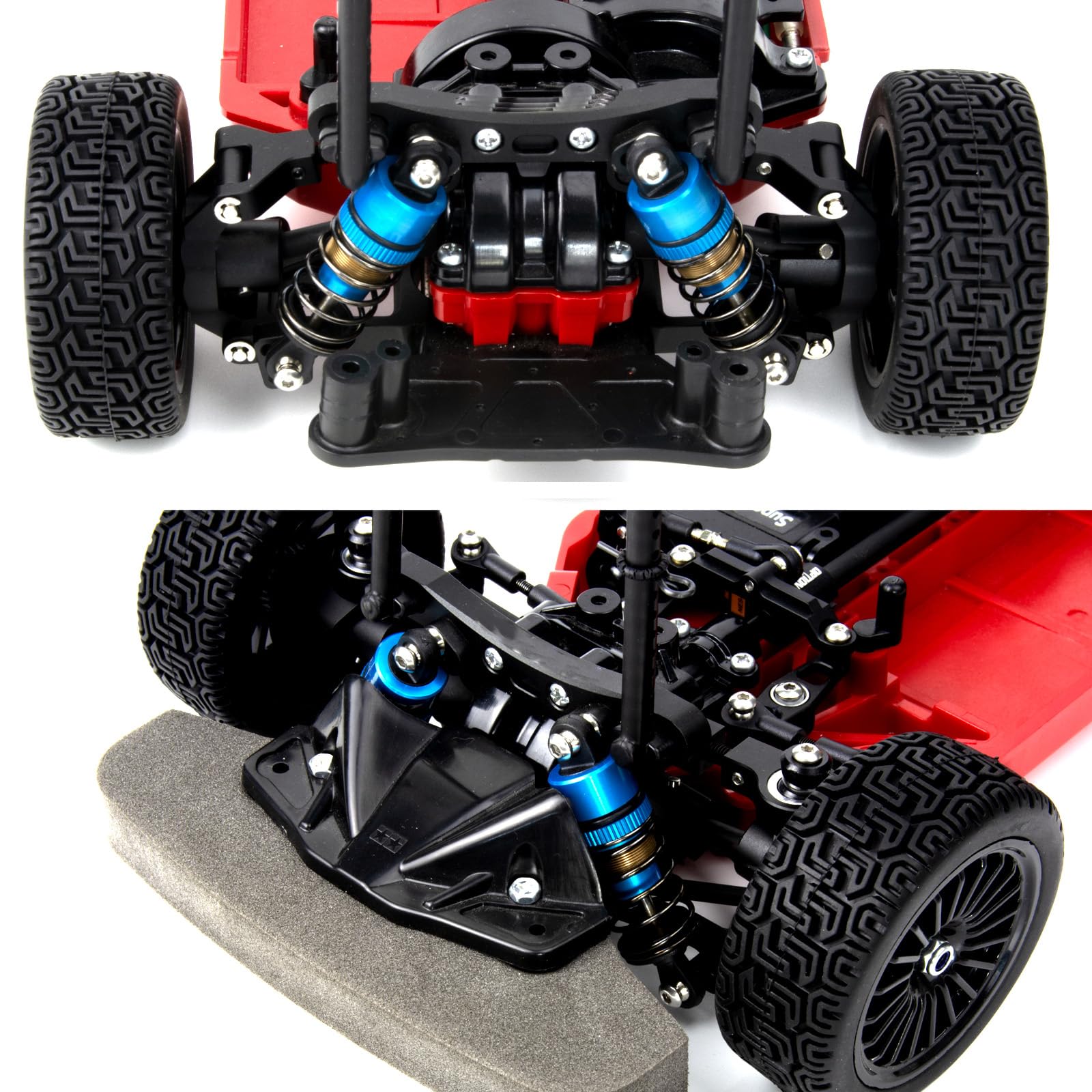 TOOMOD 1/10 55MM RC Oil filled Shock Absorbers kit for Tamiya TT-01 TT-02 WR-02 M05 M06 TA05 1:10 On Road Car Upgrades Replace Parts (Blue)