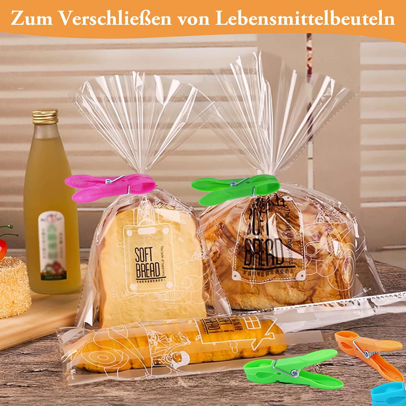 Ciusdkler 60 pezzi mollette per bucato, mollette bucato colorate in 4 colori, mollette in plastica, porta mollette bucato da esterno per asciugamani, vestiti, calzini