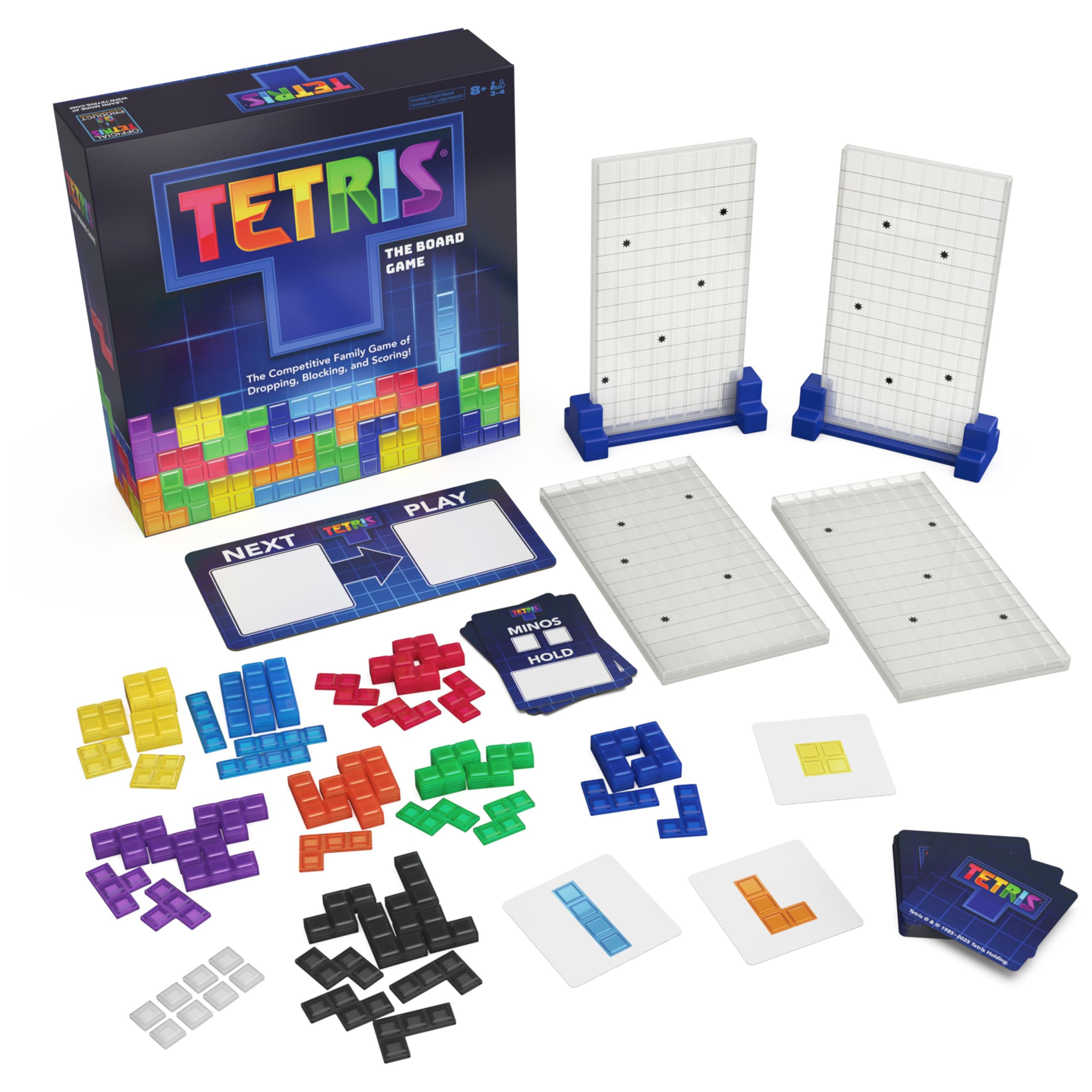 Spin Master Games, Tetris: The Board Game, Play The Classic Puzzle Game Tetris in Real Life, Multiplayer Head-to-Head Puzzle Challenge, 2-4 Players, Stocking Stuffer Gift Ideas for Ages 8 & Up