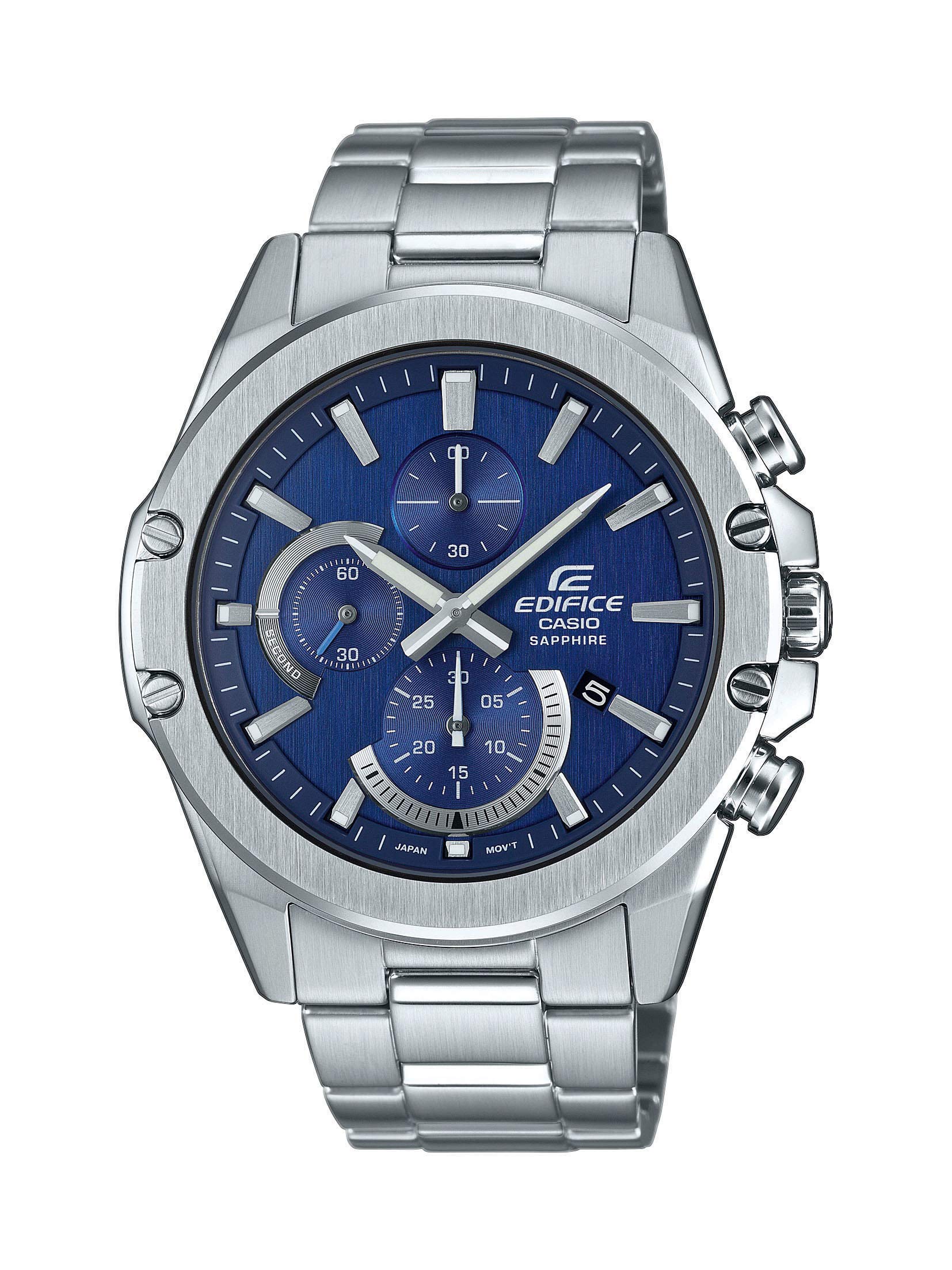 Casio Mens Quartz Watch, Chronograph Display and Stainless Steel Strap EFR-S567D-2AVUDF