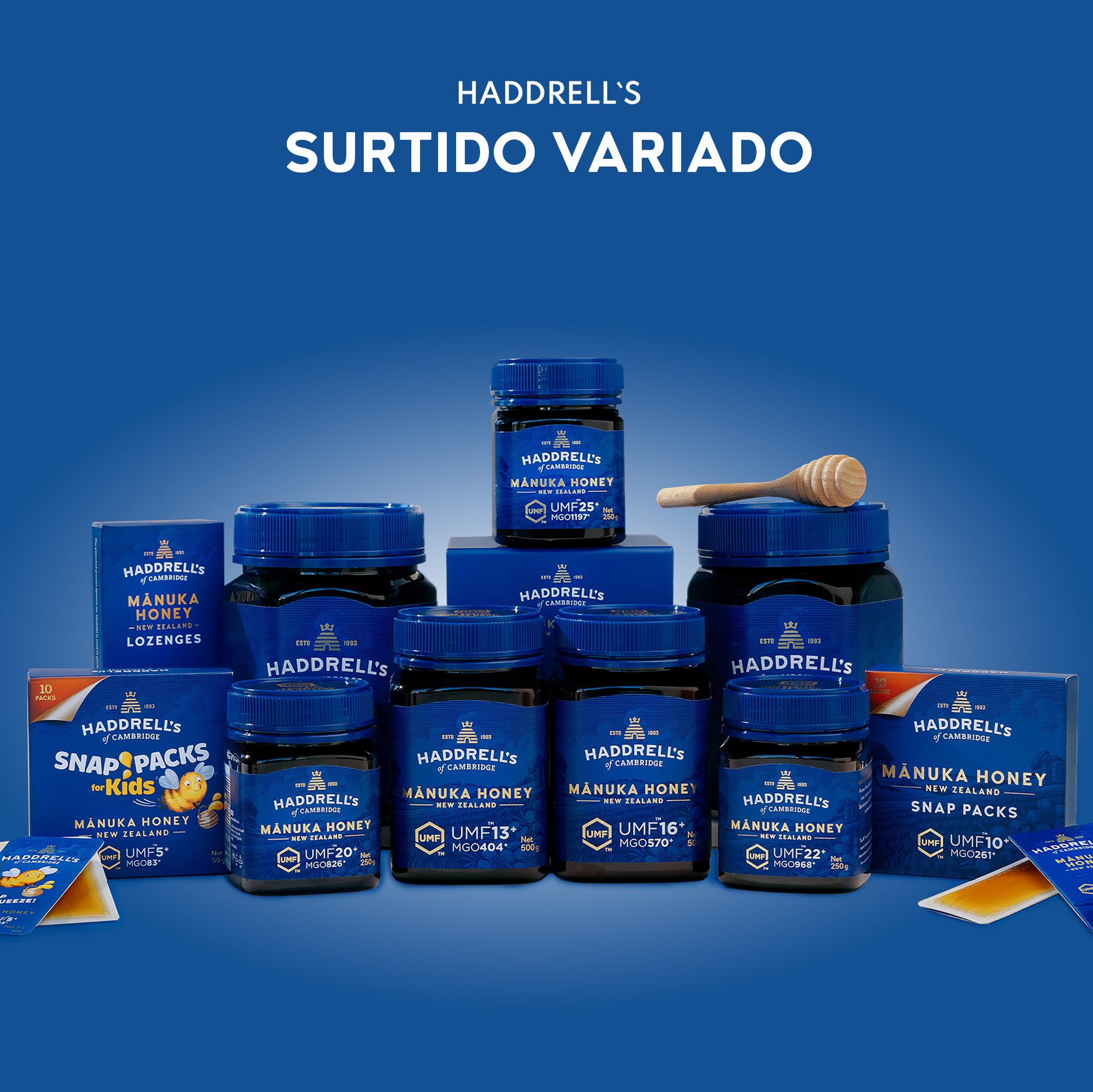 Haddrells of Cambridge Miel de Manuka MGO 800+ (UMF 20+) 500g - Miel certificada de Nueva Zelanda - Rica en metilglioxal - Sostenible, cruda y con un alto contenido en MGO