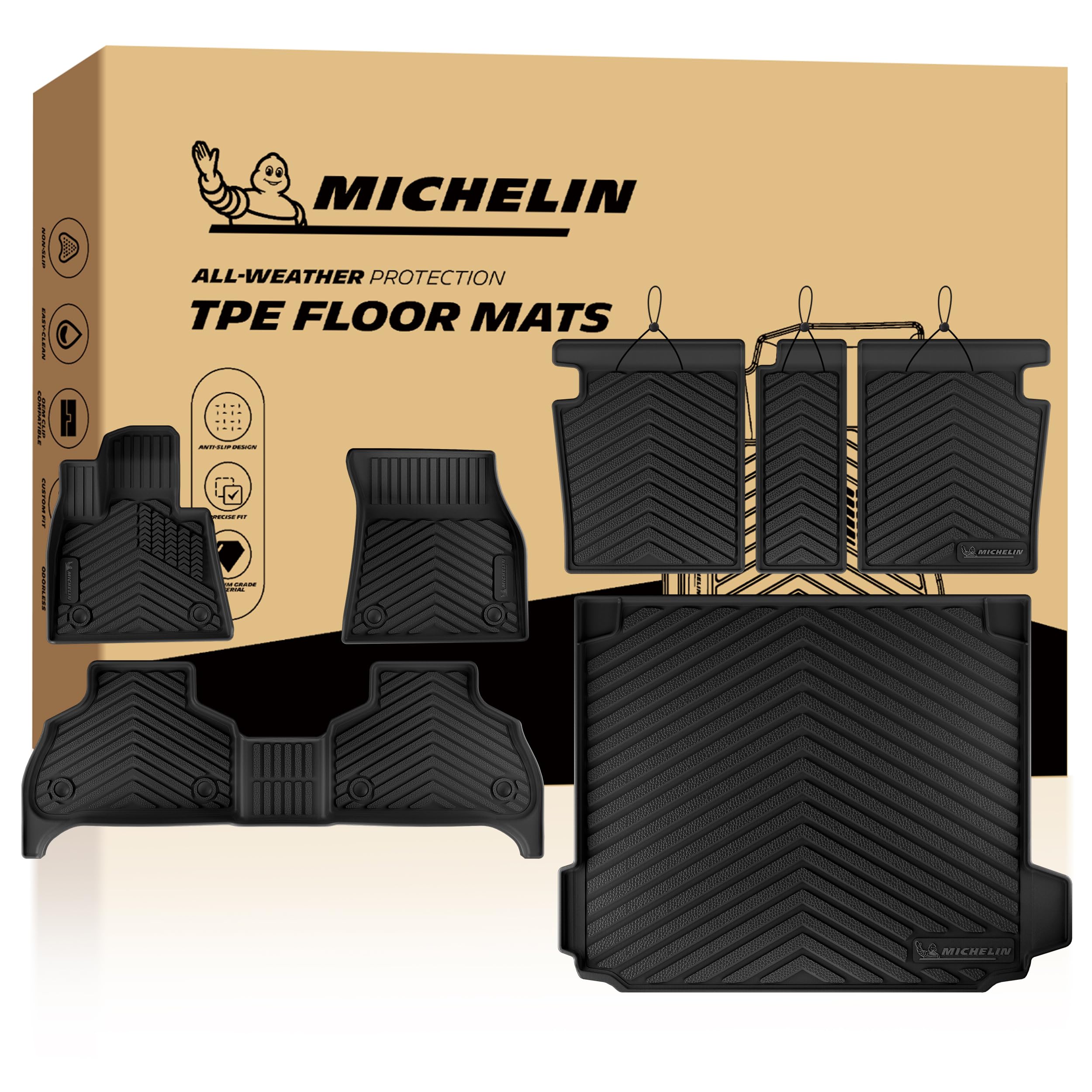 Michelin Vehicle Mats for 2019-2026 BMW X5 PHEV, 5 Seats, 7PCS