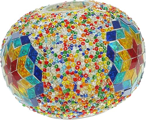 DOITOOL Elegante pantalla decorativa para el hogar, pantalla de cristal de reemplazo para lámparas de mosaico, cubierta de lámpara de mesa de diseño