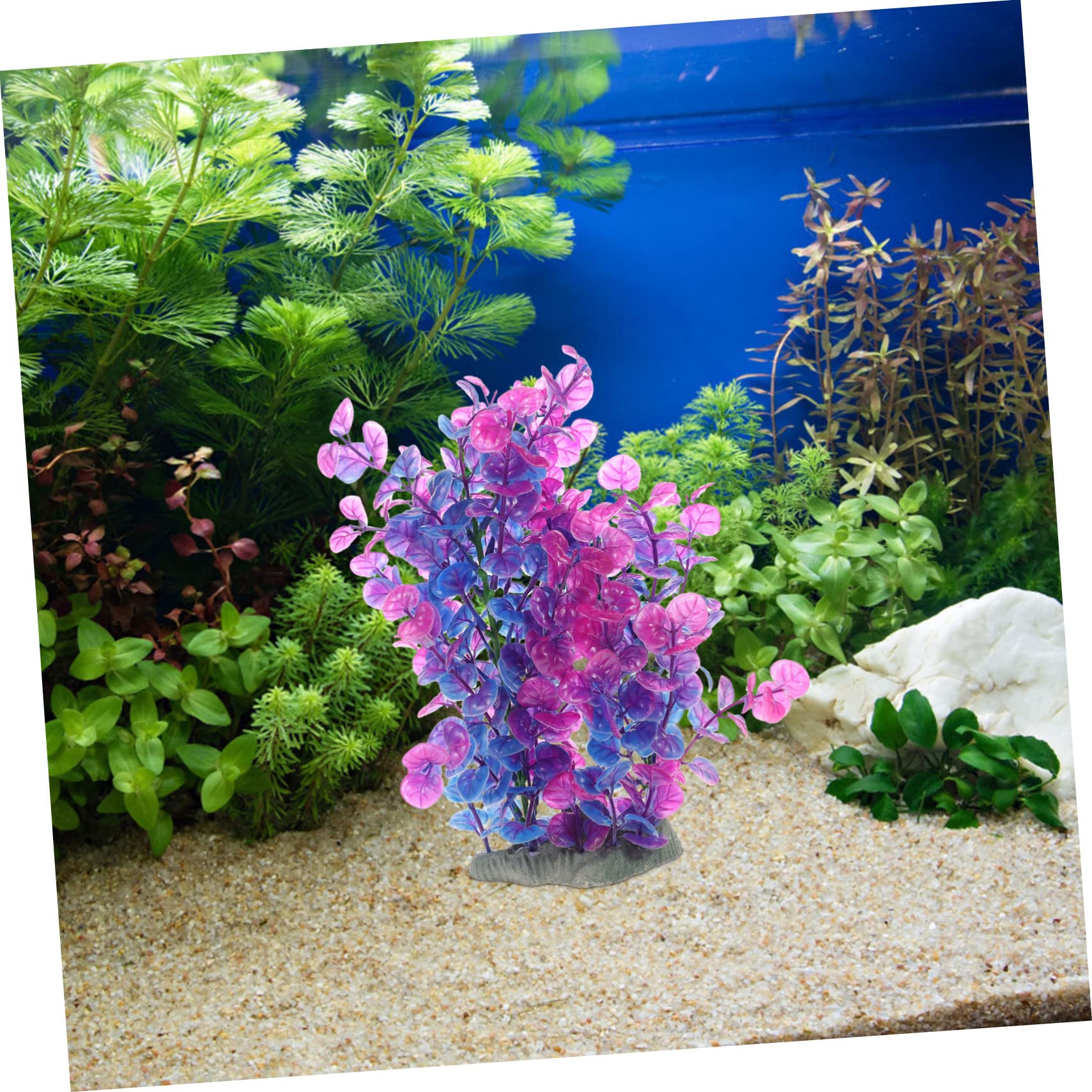 Sosoport 2St Aquarienlandschaft Gras Terrasse Künstliche Aquarienpflanze Pflanzen Tank kunstpflanze kunstplflanze künstliche Pflanze für Aquarium künstliche Pflanze selber Machen Plastik