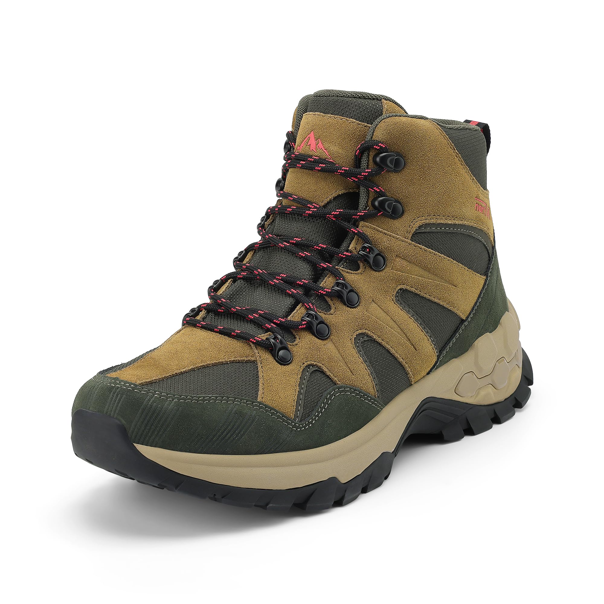 NORTIV 8 Men's Hiking Boots Waterproof Mid Ankle Trekking Outdoor Work Boots GREEN 13 SNHB231M