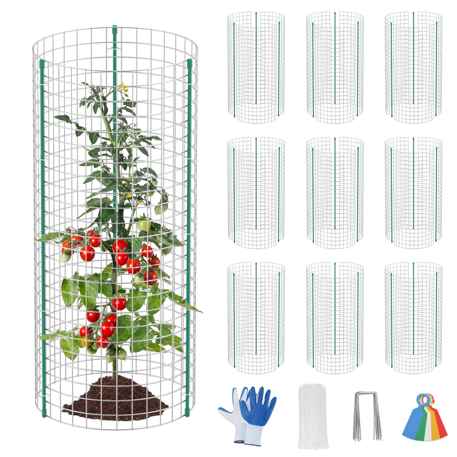 10-Set Galvanized Plant Protector