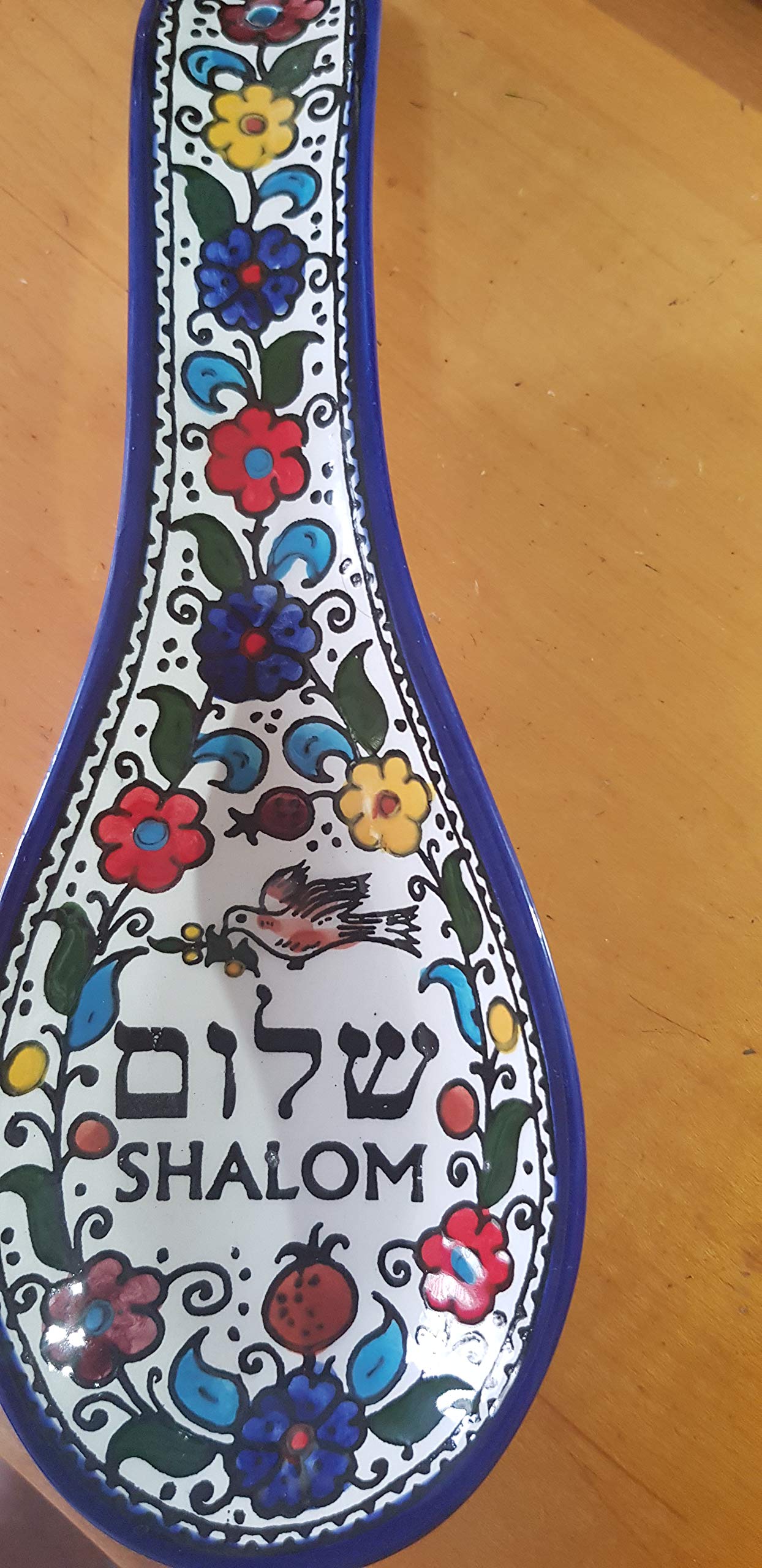 Bluenoemi Armenian Ceramics spoon rests for kitchen Rest Spoon Shalom Israel Gift
