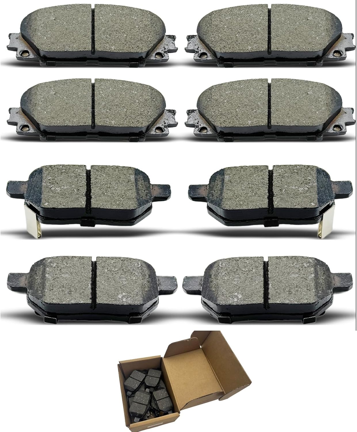 Brake Pads Set For 2011-2016 For Lexus CT0h,10-15 For Toyota Prius,15-18 For Toyota Prius FWD,12-15 For Toyota Prius Plug-In FWD,17 For Toyota Prius Prime FWD,D1184 D1423 Front Rear Ceramic Brake Pads