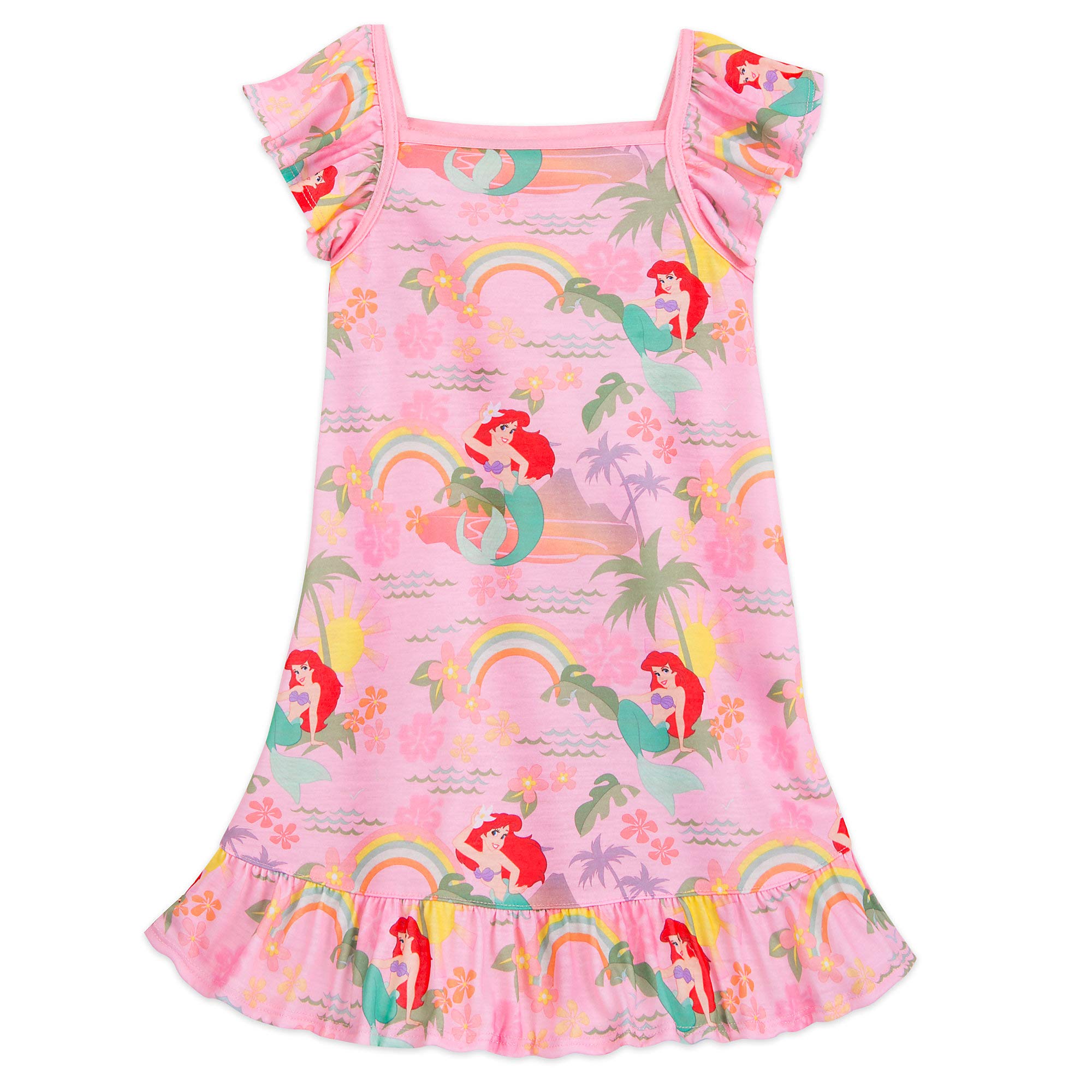 Disney Ariel Rainbow Camicia da notte per ragazze, multicolore