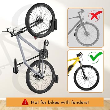 Mimoke Adjustable Space Saving Bicycle Wall Mount Easy Lifting Design with Folding Arm and Swivel Function (1 Pack)