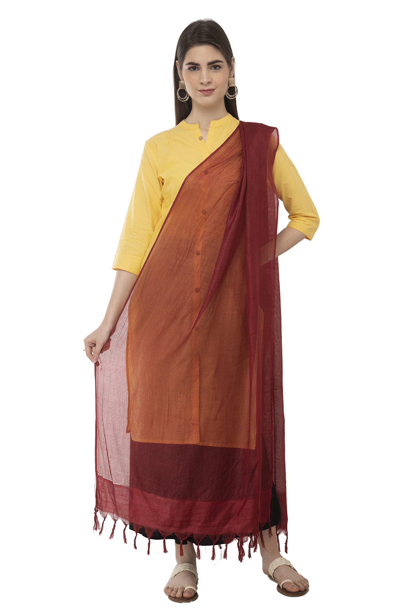 a r silk Women's Plain / Solid Silk, Cotton Dupatta-picture-23