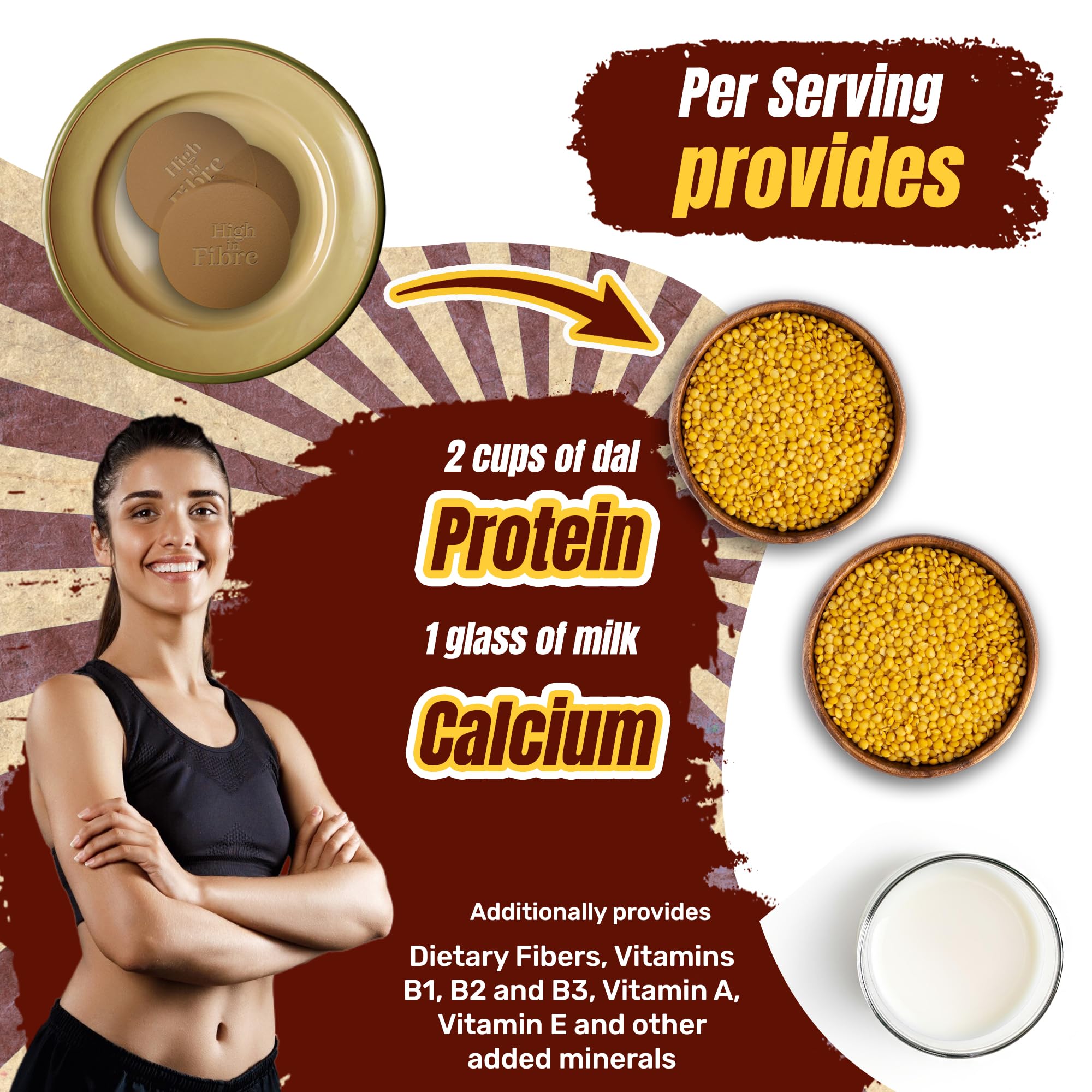 Lifespan Protein Diskettes, High Protein Biscuits with Calcium, Vitamin D, Vitamin B Complex, 100% Vegetarian, No Maida Biscuits without Refined Sugar, Protein Diskettes for 13+ and Adults, Daily Use (200g) — Amazon image 4