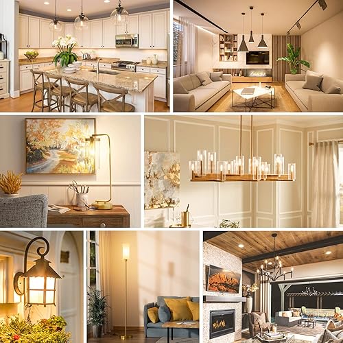 Miniatura 7 de Bombillas LED E12 Edison equivalente a 40 W, candelabro equivalente a 40 W, regulables, bombillas LED T6 transparentes blancas cálidas de 2700 K, 4