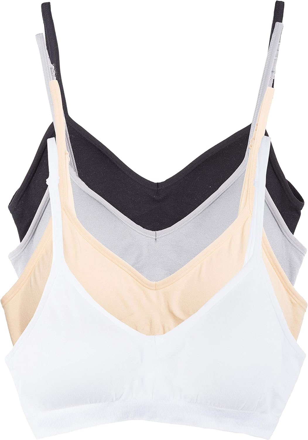Kalon 4 Pack Demi Padded Bralette Adjustable Straps at  Women’s Clothing store